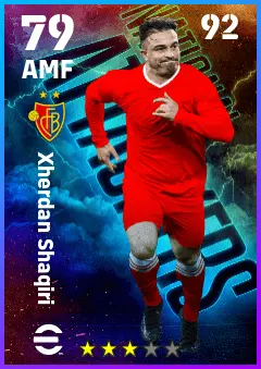 Xherdan Shaqiri eFootball 2026 player card — 79 OVR AMF