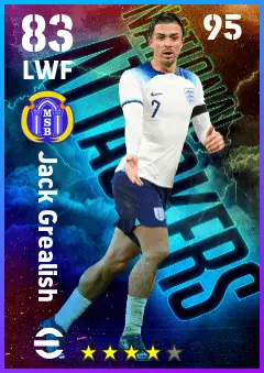 Jack Grealish eFootball 2026 player card — 83 OVR LWF