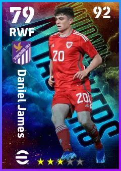 Daniel James eFootball 2026 player card — 79 OVR RWF