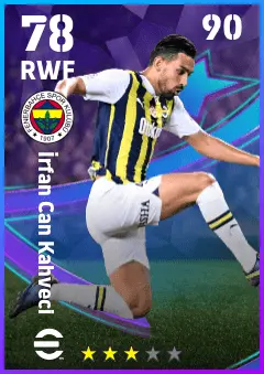 Irfan Can Kahveci eFootball 2026 player card — 78 OVR RWF