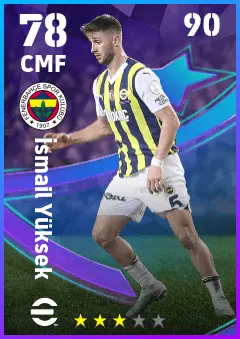 Ismail Yuksek eFootball 2026 player card — 78 OVR CMF