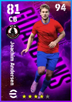 Joachim Andersen eFootball 2026 player card — 81 OVR CB