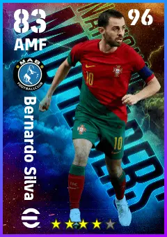 Bernardo Silva eFootball 2026 player card — 83 OVR AMF