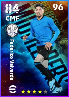 Federico Valverde eFootball 2026 player card — 84 OVR CMF