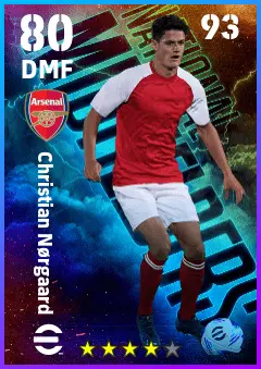 Christian Norgaard eFootball 2026 player card — 80 OVR DMF