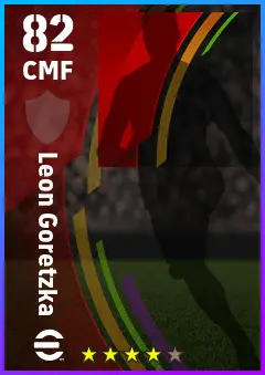 Leon Goretzka eFootball 2026 player card — 82 OVR CMF