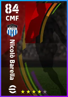 Nicolo Barella eFootball 2026 player card — 84 OVR CMF