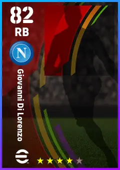 Giovanni Di Lorenzo eFootball 2026 player card — 82 OVR RB
