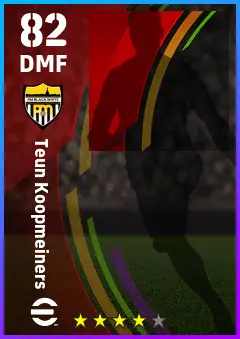 Teun Koopmeiners eFootball 2026 player card — 82 OVR DMF