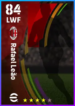 Rafael Leao eFootball 2026 player card — 84 OVR LWF