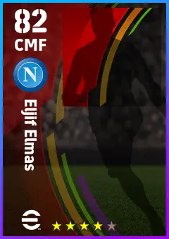 Eljif Elmas eFootball 2026 player card — 82 OVR CMF