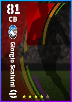 Giorgio Scalvini eFootball 2026 player card — 81 OVR CB