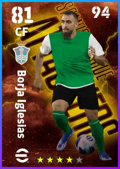 Borja Iglesias eFootball 2026 player card — 81 OVR CF