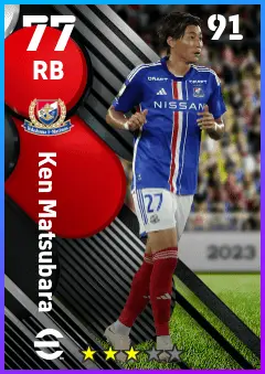 Ken Matsubara eFootball 2026 player card — 77 OVR RB