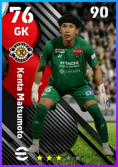 Kenta Matsumoto eFootball 2026 player card — 76 OVR GK