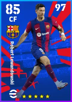 Robert Lewandowski eFootball 2026 player card — 85 OVR CF