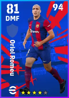 Oriol Romeu eFootball 2026 player card — 81 OVR DMF
