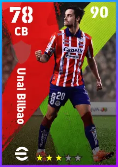 Unai Bilbao eFootball 2026 player card — 78 OVR CB