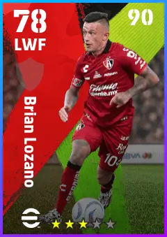 Brian Lozano eFootball 2026 player card — 78 OVR LWF