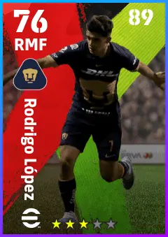 Rodrigo Lopez eFootball 2026 player card — 76 OVR RMF