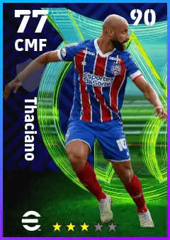 Thaciano eFootball 2026 player card — 77 OVR CMF