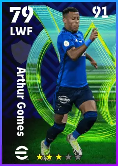 Arthur Gomes eFootball 2026 player card — 79 OVR LWF