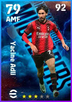 Yacine Adli eFootball 2026 player card — 79 OVR AMF