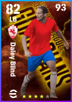 Daley Blind eFootball 2026 player card — 82 OVR LB