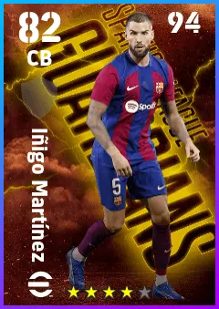 Inigo Martinez eFootball 2026 player card — 82 OVR CB