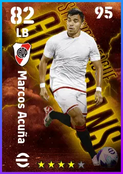 Marcos Acuna eFootball 2026 player card — 82 OVR LB