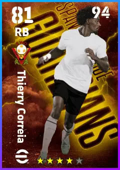 Thierry Correia eFootball 2026 player card — 81 OVR RB