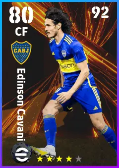 Edinson Cavani eFootball 2026 player card — 80 OVR CF