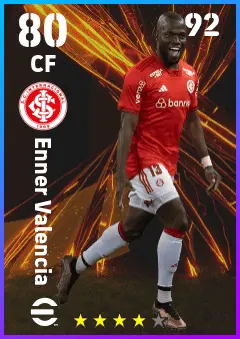 Enner Valencia eFootball 2026 player card — 80 OVR CF