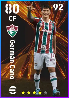 German Cano eFootball 2026 player card — 80 OVR CF