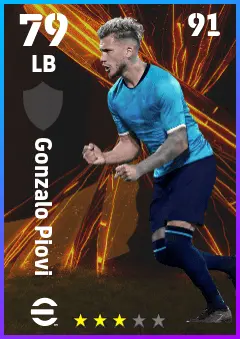 Gonzalo Piovi eFootball 2026 player card — 79 OVR LB