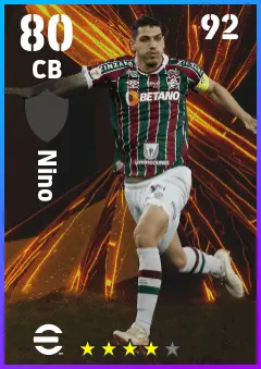 Nino eFootball 2026 player card — 80 OVR CB