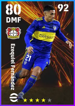 Ezequiel Fernandez eFootball 2026 player card — 80 OVR DMF