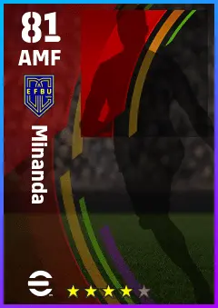 Minanda eFootball 2026 player card — 81 OVR AMF
