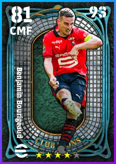 Benjamin Bourigeaud eFootball 2026 player card — 81 OVR CMF