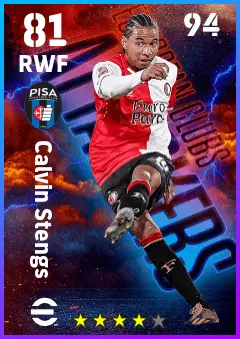 Calvin Stengs eFootball 2026 player card — 81 OVR RWF