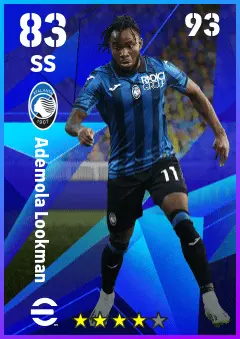 Ademola Lookman eFootball 2026 player card — 83 OVR SS