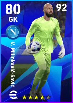 V. Milinkovic-Savic eFootball 2026 player card — 80 OVR GK