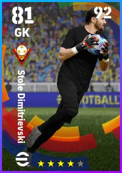 Stole Dimitrievski eFootball 2026 player card — 81 OVR GK