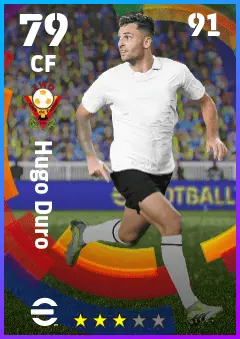 Hugo Duro eFootball 2026 player card — 79 OVR CF