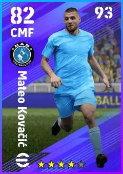 Mateo Kovacic eFootball 2026 player card — 82 OVR CMF