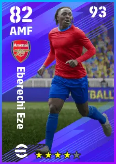 Eberechi Eze eFootball 2026 player card — 82 OVR AMF
