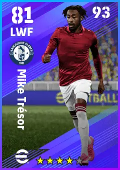 Mike Tresor eFootball 2026 player card — 81 OVR LWF