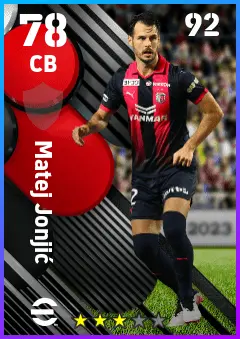 Matej Jonjic eFootball 2026 player card — 78 OVR CB