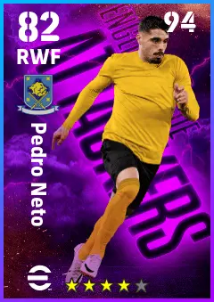 Pedro Neto eFootball 2026 player card — 82 OVR RWF