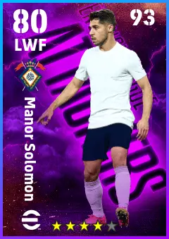 Manor Solomon eFootball 2026 player card — 80 OVR LWF